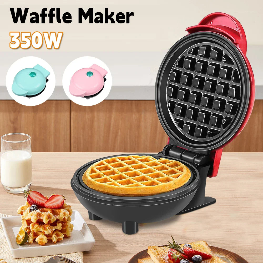 URGGU 350W Mini Waffle Maker – Non-Stick Pancake & Bubble Egg