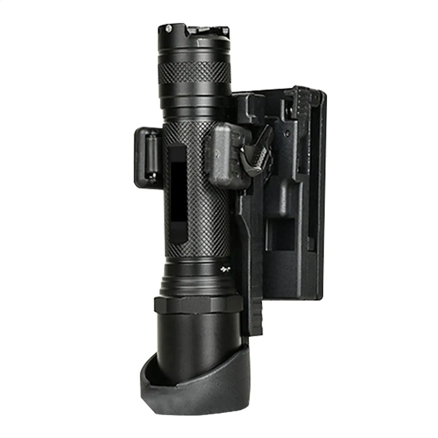 Quick-Release Flashlight Belt Holster | 360° Rotating Mount