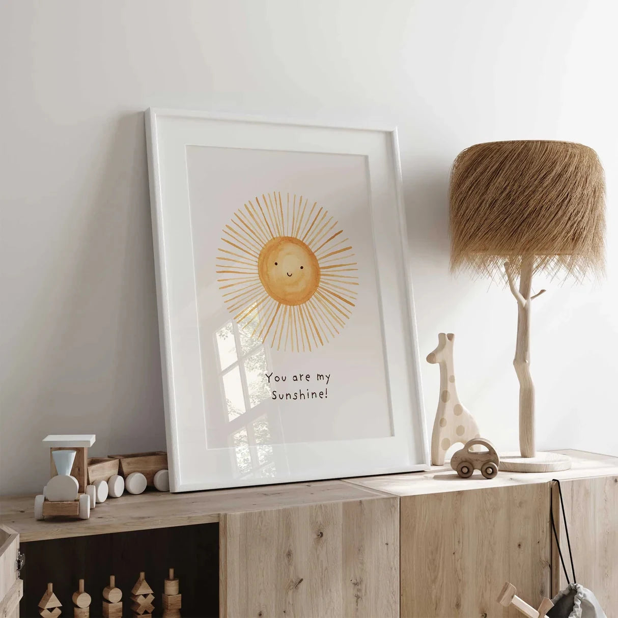 You Are My Sunshine Canvas Wall Art | Kids Room Decor Print