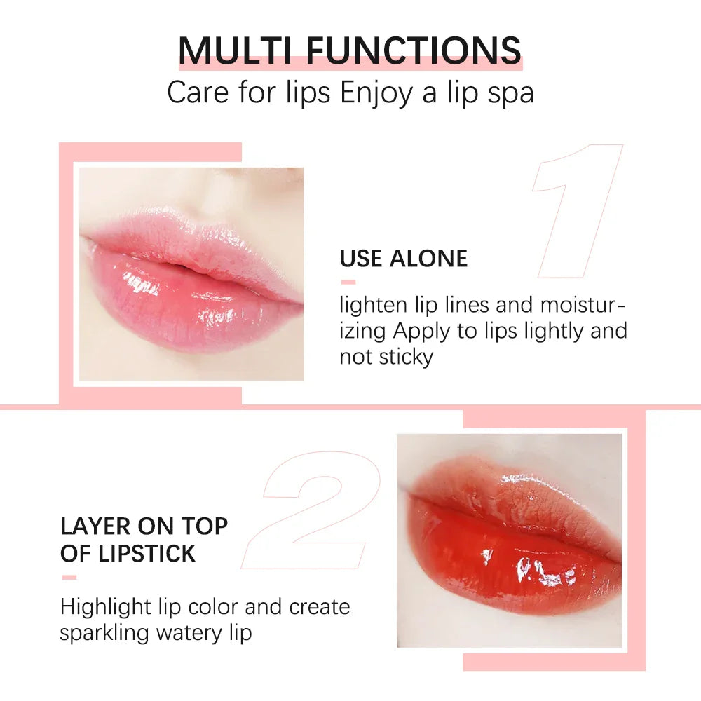 Lakerain Crystal Jelly Lip Glow Oil – Tinted Hydrating Gloss