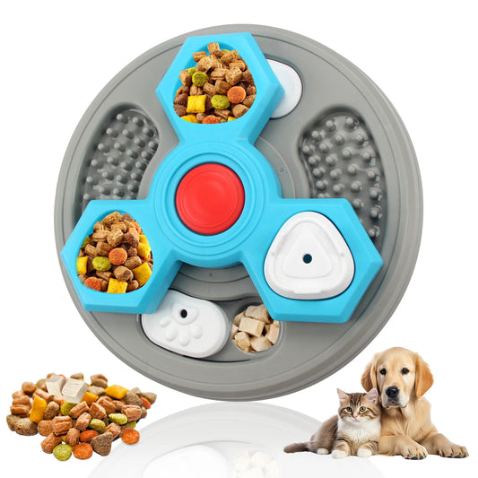 2-Layers Dog Puzzle Toys Slow Feeder Food Dispenser Interactive Peaceful Pleasures Health and Wellness
