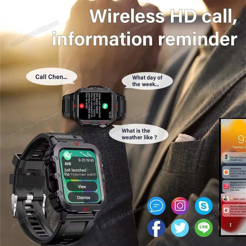 Men's GPS Smart Watch LED Flashlight Sport Tracker Waterproof