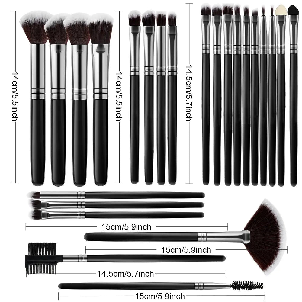 RUNTOIN 24-Piece Professional Makeup Brush Set – Soft & Fluffy