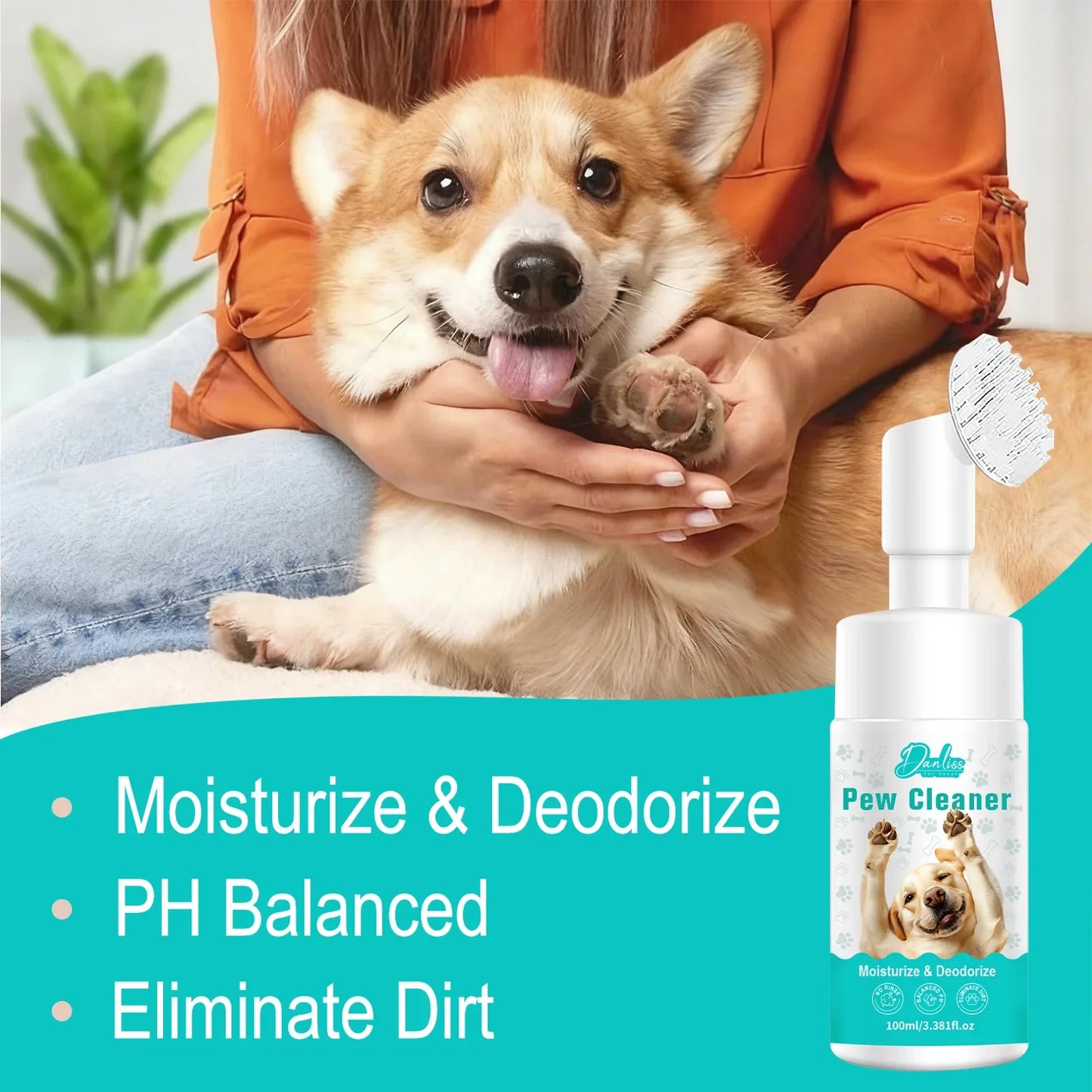 Pet Paw Cleaning Foam 100ml – Moisturizing Claw Care Cats & Dogs