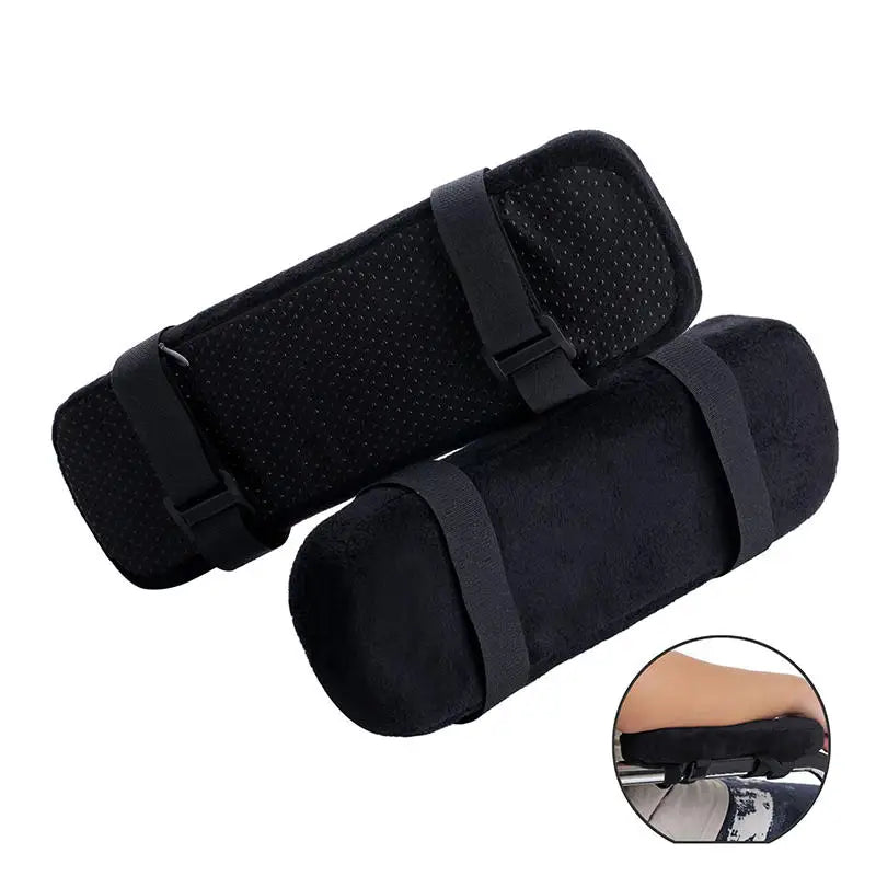 Memory Foam Armrest Pads Black Chair Cushion for Office Chair Gaming Ultra-Soft Elbow Support Pad Ergonomic Desk Accessories Peaceful Pleasures Health and Wellness