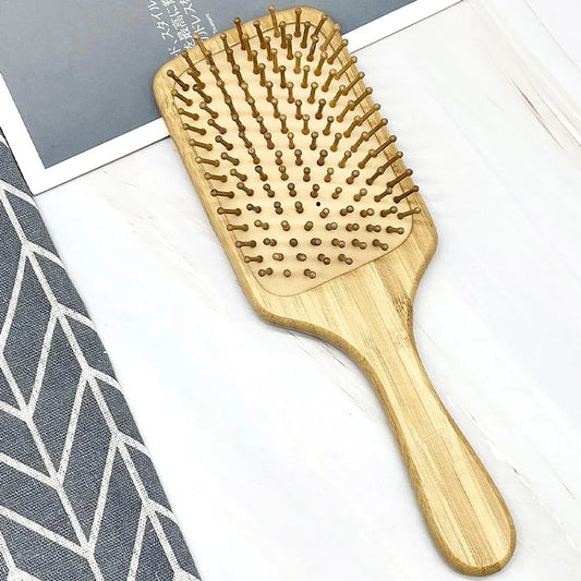 Bamboo Air Cushion Paddle Comb – Smooth & Tangle-Free Hair Bamboo Paddle Comb Oasis Select