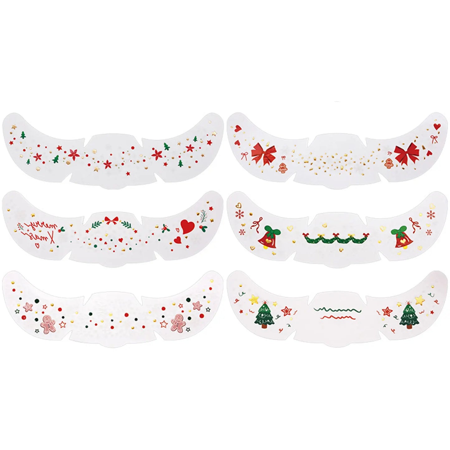 Christmas Sparkle Freckle Temporary Face Stickers – 6 Sheets