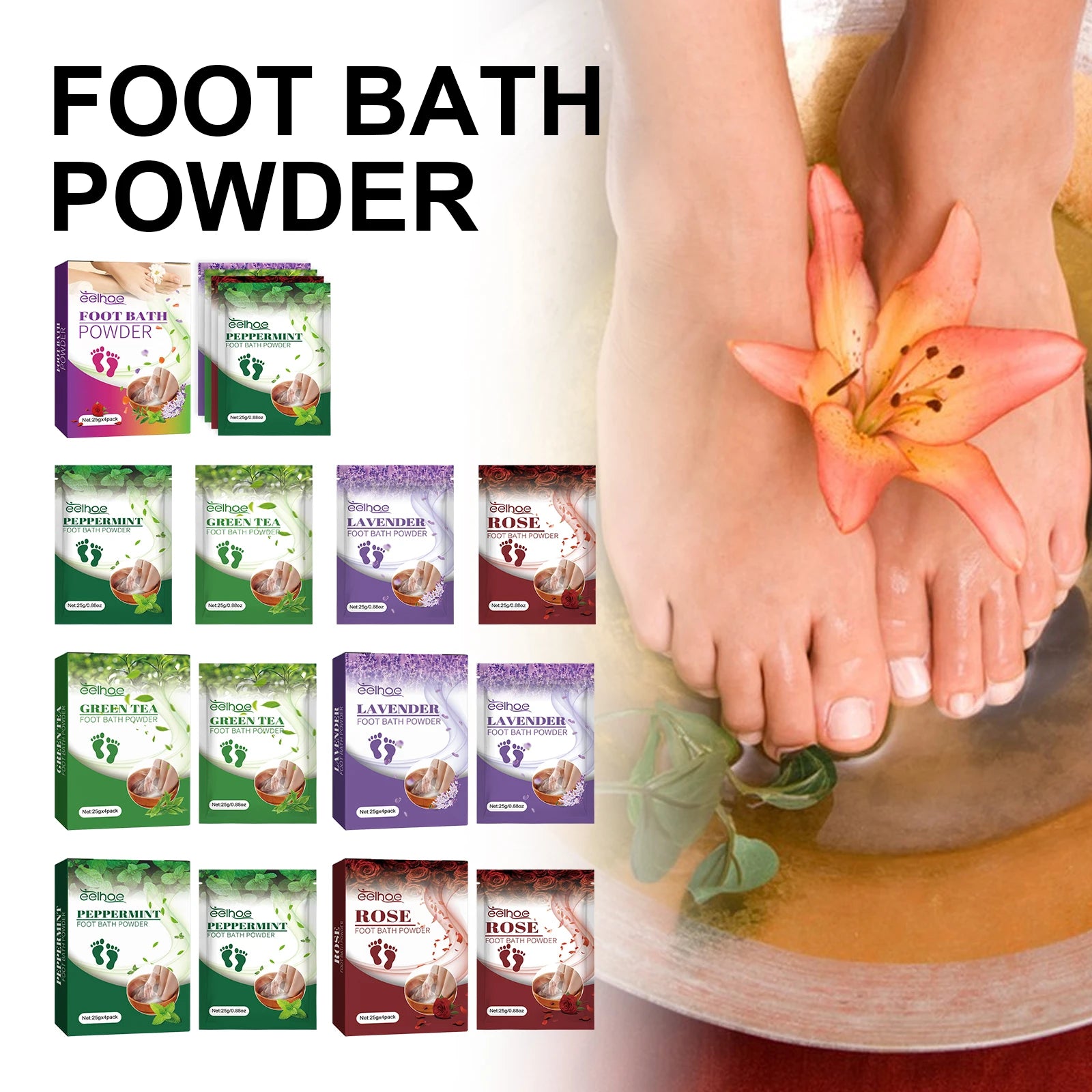 Foot Bath Salt Quickly Removing Dead Skin Soften Cuticles Reduce Foot Fatigue Discomfort Foot Care Spa Foot Exfoliation Therapy Peaceful Pleasures Health and Wellness