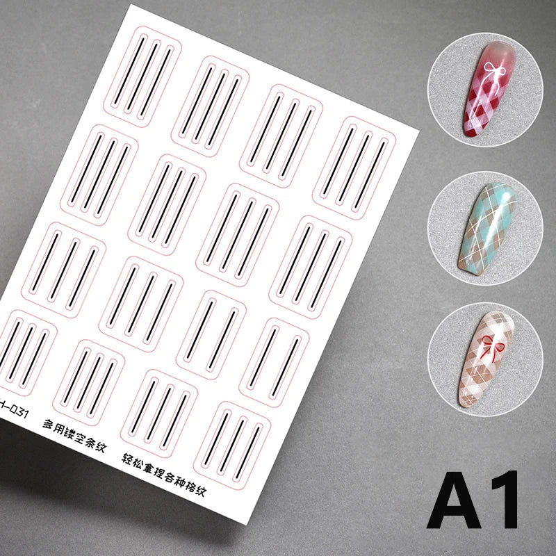 1 Sheet Transparent French Manicure Guide Stickers Strong Adhesive Nail Art Decals French Manicure DIY Stencil 3D Styling Tools Peaceful Pleasures Health and Wellness A1