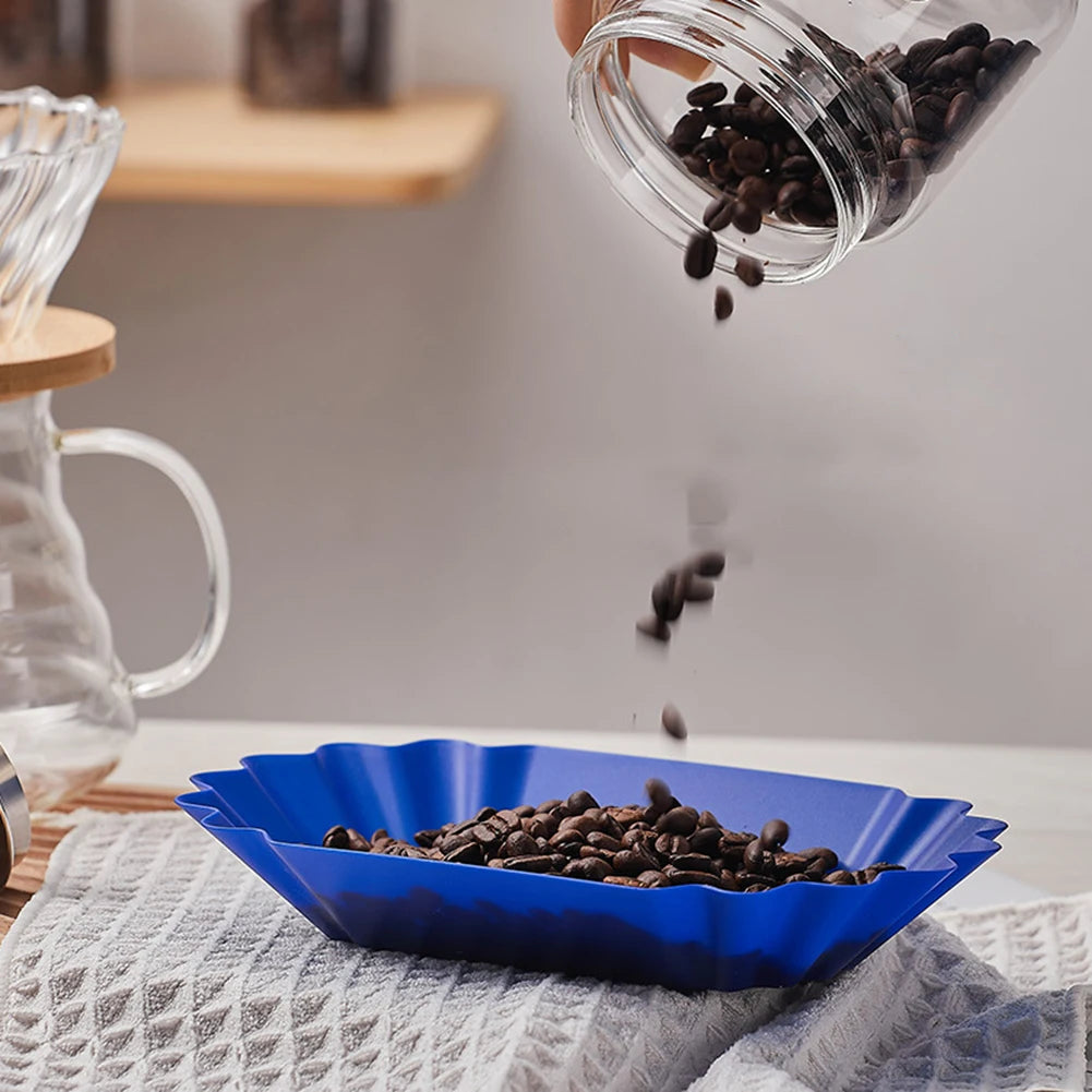 Plastic Coffee Beans Sample Tray Display Dish Plate Container Kitchen