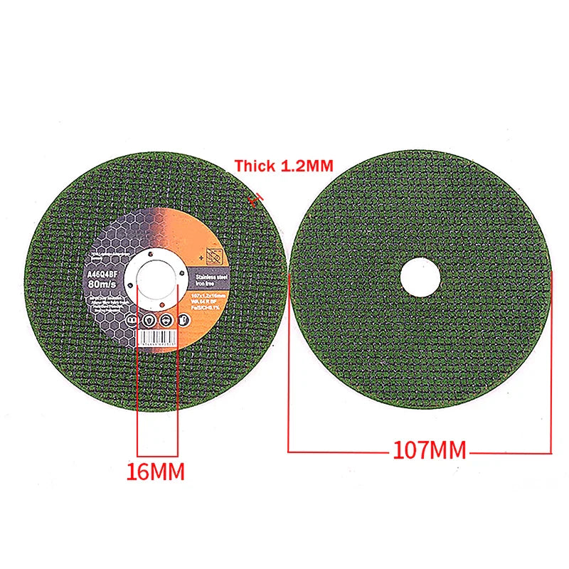 5-Pack 107mm Resin Cutting Discs – Angle Grinder Blades for Metal