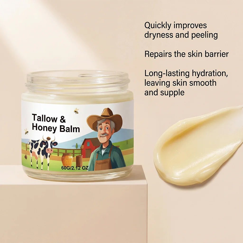 Tallow & Honey Balm – Deep Moisturizer for Dry Skin (60g) Peaceful Pleasures Health and Wellness