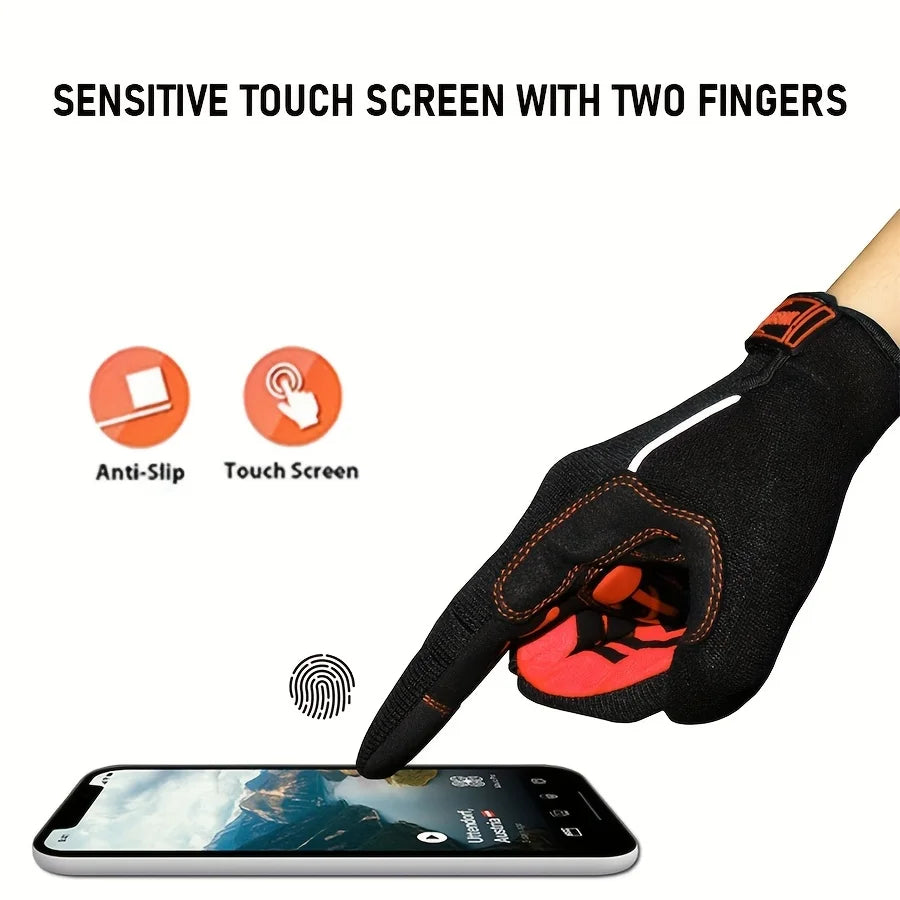 Men's & Women's Road & Mountain Bike Gloves with Touchscreen Function, Reflective Full-Finger Design for Outdoor Cycling Peaceful Pleasures Health and Wellness