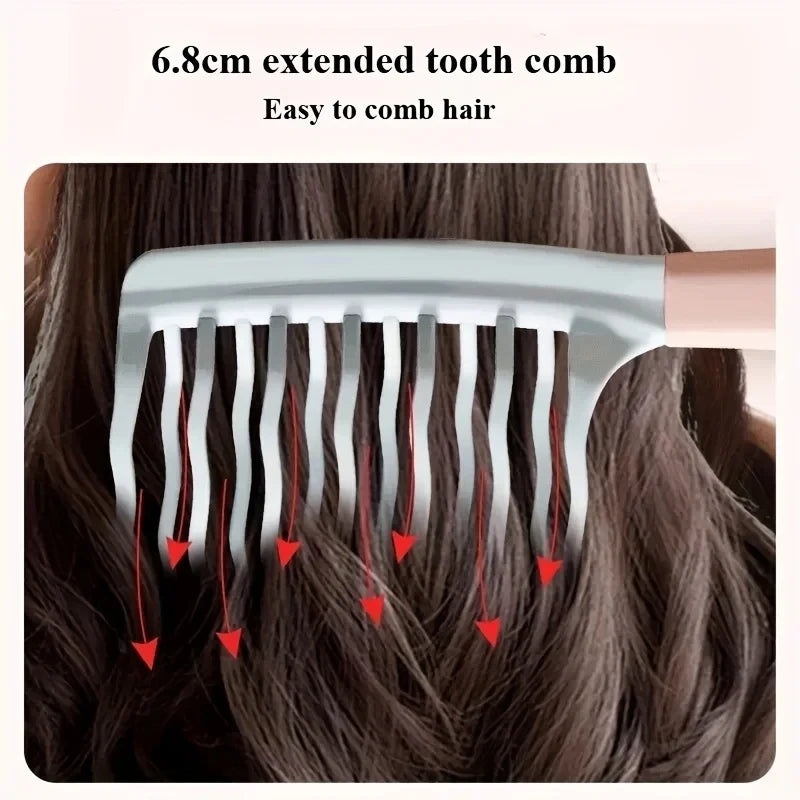 1pc Dual Wide-Tooth Hair Combs, Ideal for Long Curls & Voluminous Styles, Curly Hair Management &Home Massage, Elegant Hair Care Peaceful Pleasures Health and Wellness