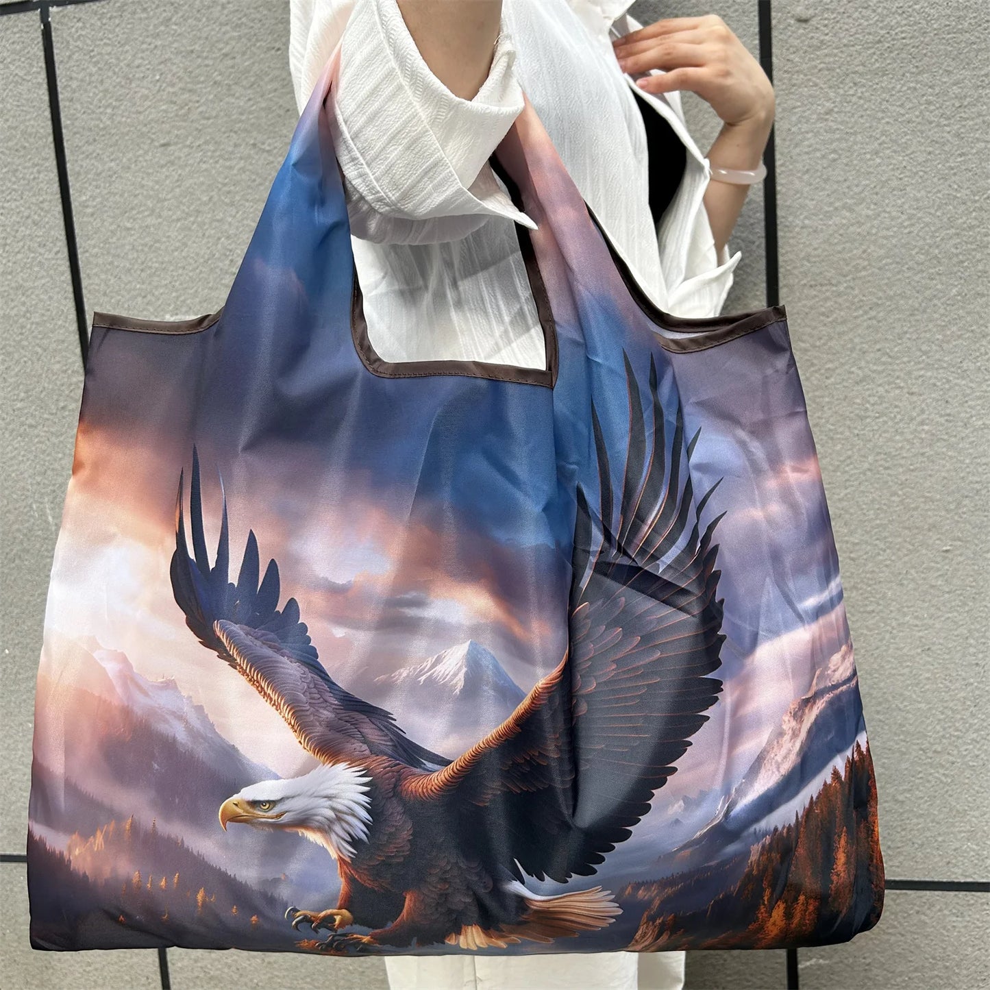 Large Foldable Reusable Nylon Shopping Bag – Travel Tote