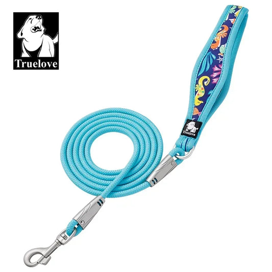 Truelove-Floral Printing Pet Leash Neoprene-Padded Handle Leash Small Medium Dog Safety Enjoyable Walking Experience TLL25761 Peaceful Pleasures Health and Wellness