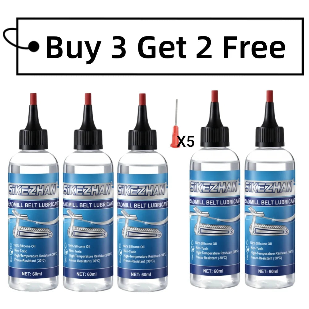Treadmill Lubricant 100% Silicone Belt Oil Universal Maintenance Lube Home Gym Fitness Machine Reduce Friction & Noise Peaceful Pleasures Health and Wellness 5PCS
