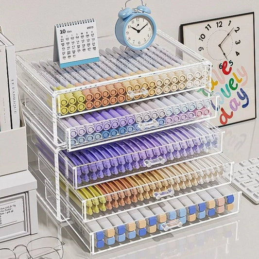 Clear Acrylic Multi-Drawer Organizer – Desk & Countertop Drawer Organizer Peaceful Pleasures Health and Wellness