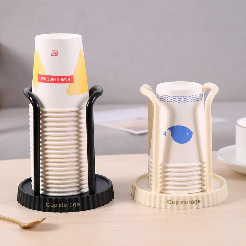 Desktop Disposable Paper Cup Holder & Storage Rack – ABS Cup Dispenser Rack Peaceful Pleasures Health and Wellness