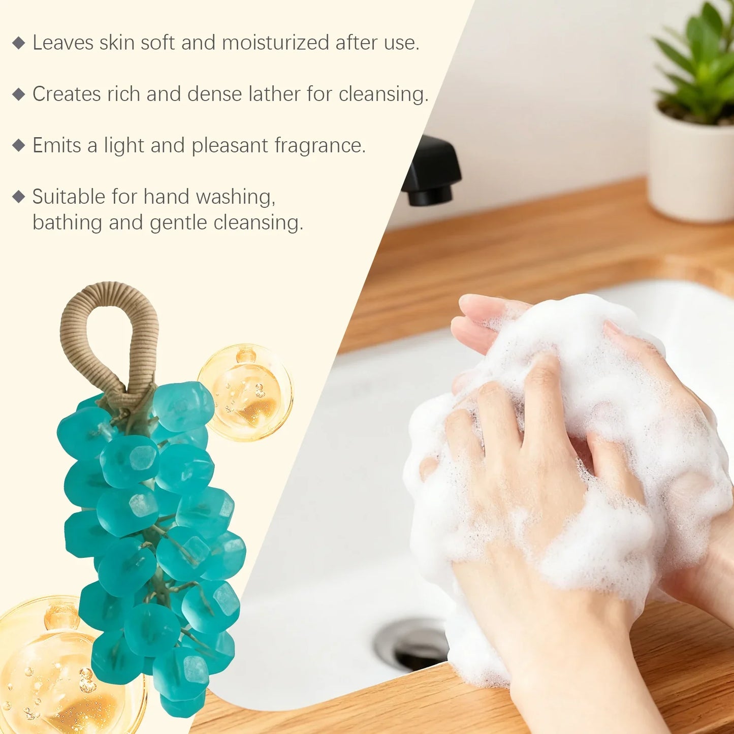 Crystal Grape Handmade Soap – Cleansing, Brightening & Moisturizing