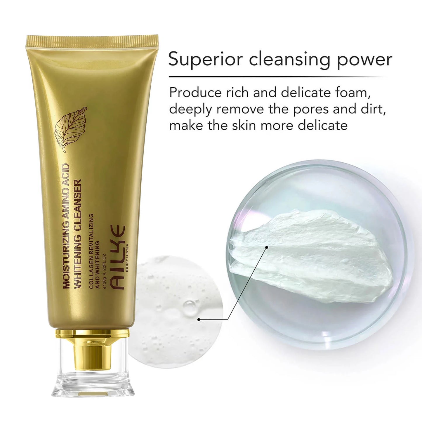 AILKE Amino Acid Facial Cleanser – Oil Control & Brightening