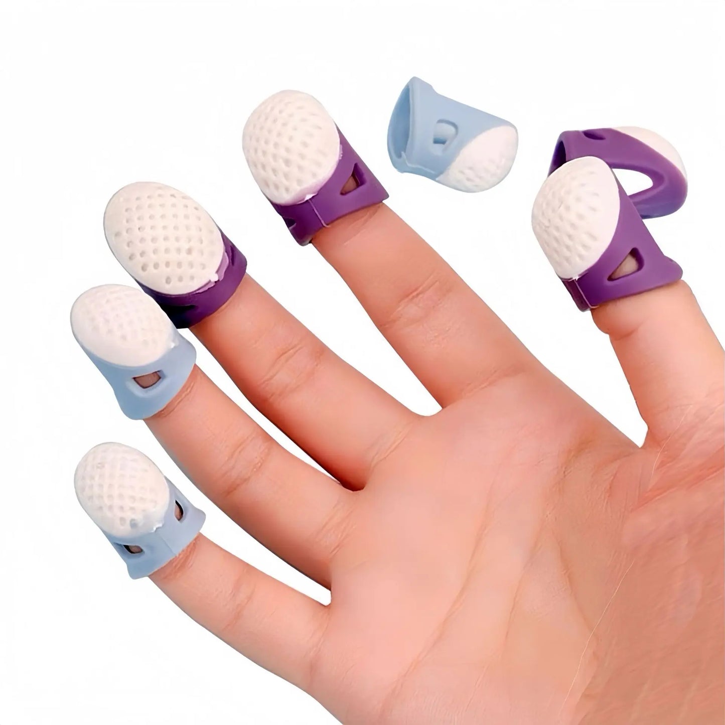 Silicone Finger Thimbles Anti-Slip Reusable Fingertip Covers 10pc