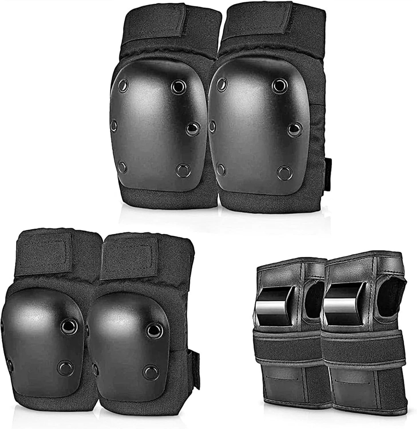 Knee Pads Elbow Pads Wrist Guards for Adult Youth 6 in 1 Protective Gear Set for Skateboarding Biking Roller Skating Cycling Out Peaceful Pleasures Health and Wellness