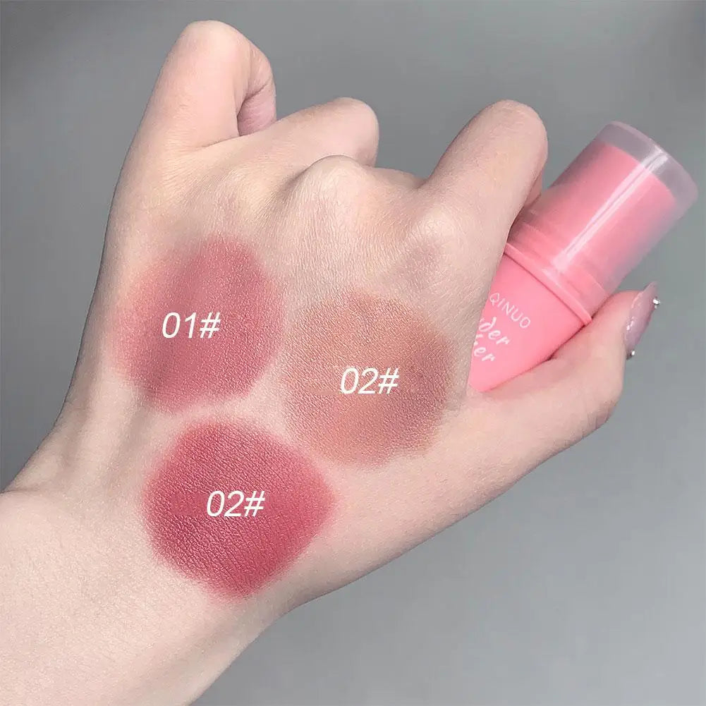3in1 Monochrome Blusher Cheek Lip Tinted Durable Matte Natural Rouge Powder Blusher Stick Cream Matte Contour Makeup Cosmetices Peaceful Pleasures Health and Wellness