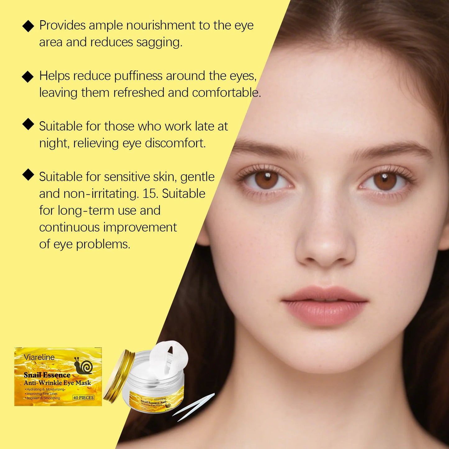 Snail Essence Eye Masks – Dark Circles, Puffiness & Fine Lines