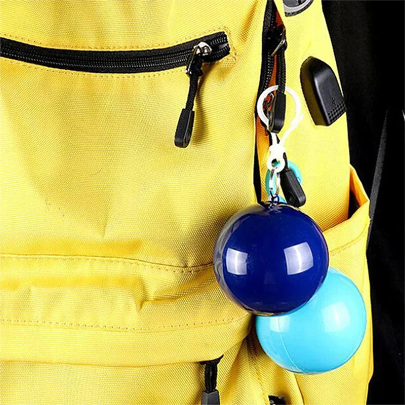 Portable Disposable Raincoat Adults – Ball Keychain & Pockets