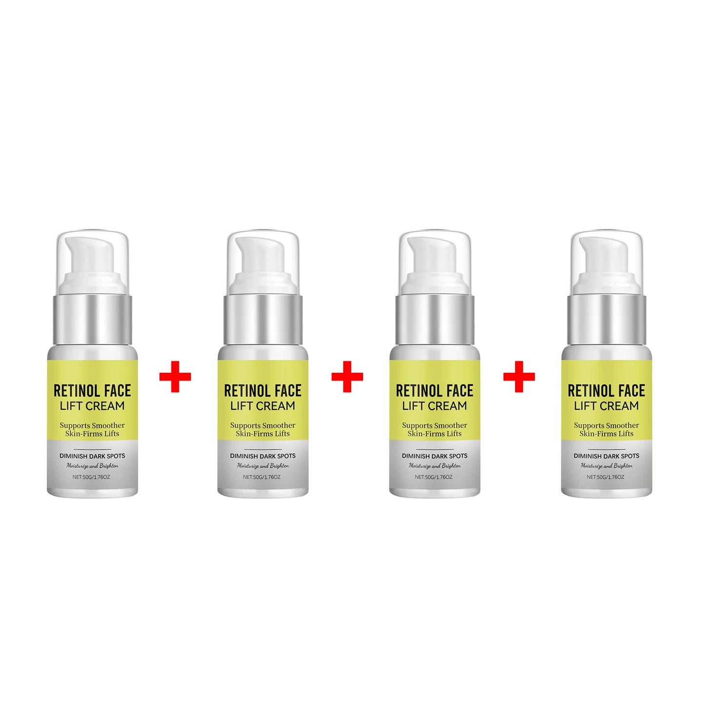 Retinol Face Cream Dark Spot Corrector Firming Lifting & Brightening Moisturizer Restores Elasticity Hydrate Repairing Skin Care Peaceful Pleasures Health and Wellness 4 X 50g