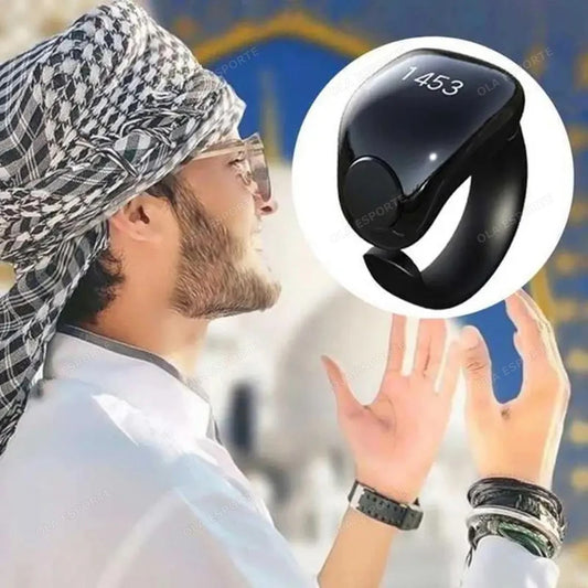 Smart Tasbeeh Zikr Ring | Digital Islamic Prayer Counter Digital Prayer Ring Peaceful Pleasures Health and Wellness