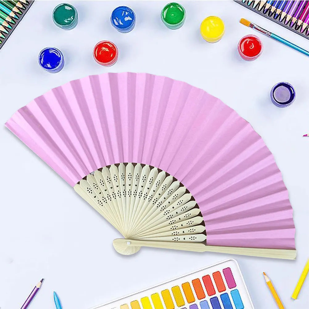 Bamboo Folding Fan | DIY Wedding & Party Decor – 1 to 50 Pack Peaceful Pleasures Health and Wellness