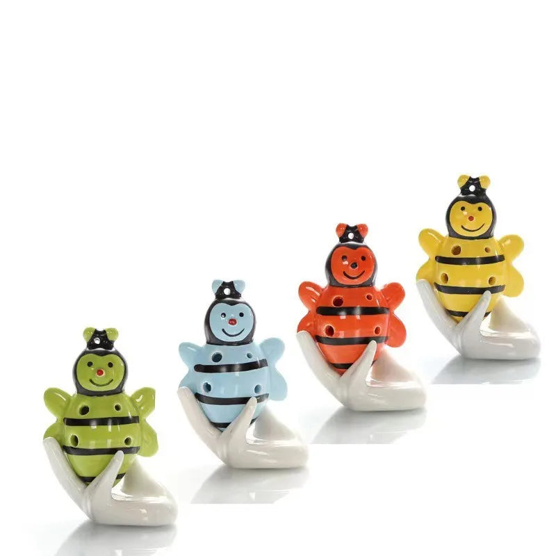 Six-hole Ocarina Animal Cartoon Cute Bee Shape Multiple Colors