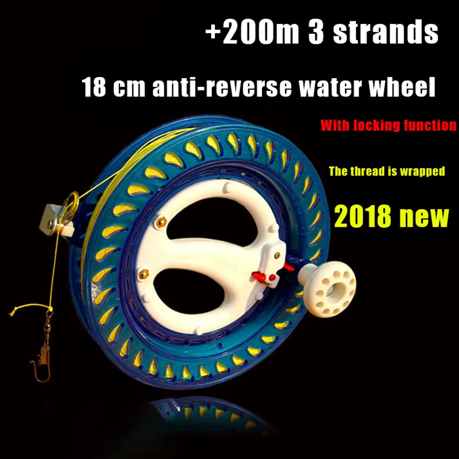 Grip Outdoor Kite String Reel Double Handle Wrapped Kite Wheel Smooth Rotation Ball Bearing Tool Peaceful Pleasures Health and Wellness