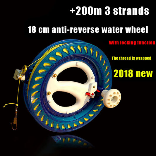 Grip Outdoor Kite String Reel Double Handle Wrapped Kite Wheel Smooth Rotation Ball Bearing Tool Peaceful Pleasures Health and Wellness