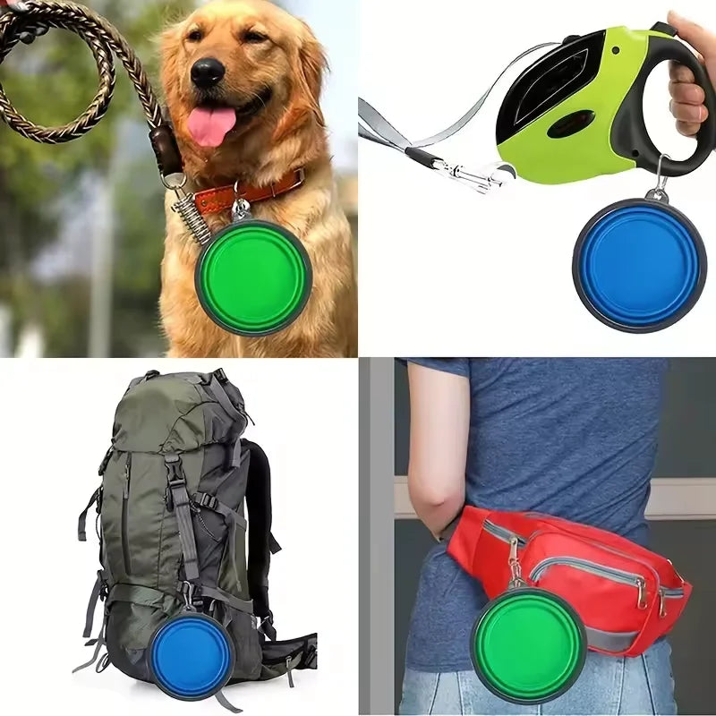 Portable Collapsible Dog Bowl | Foldable TPE Travel Pet Bowl
