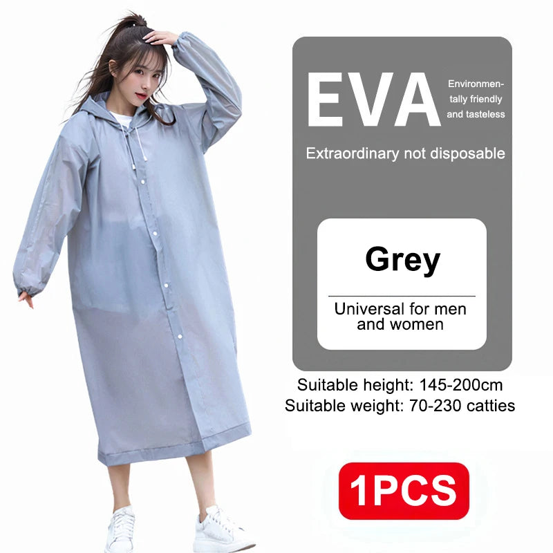 Ultra-Light Packable Rain Poncho | Reusable EVA Rainwear