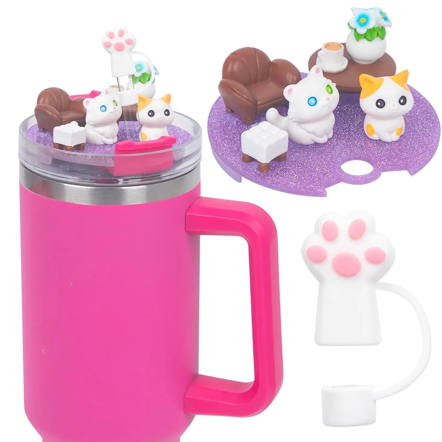 Stanley Cup Charm Set – Lid Accessories & Straw Cover 30/40oz