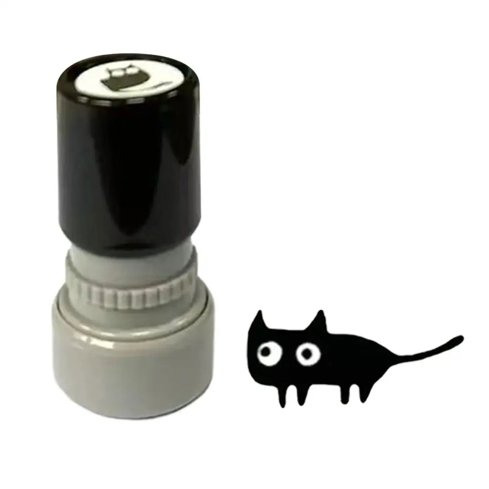 Cute Cartoon Stamps Lovely Small Black Cat Stamp DIY Scrapbooking Decoration Diary Collage Stationery DIY Craft Creations Peaceful Pleasures Health and Wellness B