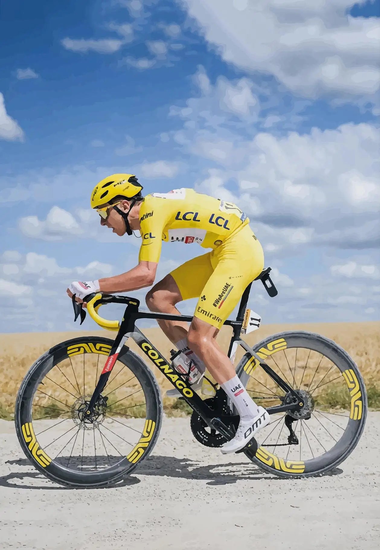 Cycling World Champion Tadej Pogacar Posters Sports Prints Mathieu Van Der Poel Canvas Painting Wall Picture Home Room Decor Peaceful Pleasures Health and Wellness CJ55258 20x30cm Unframed