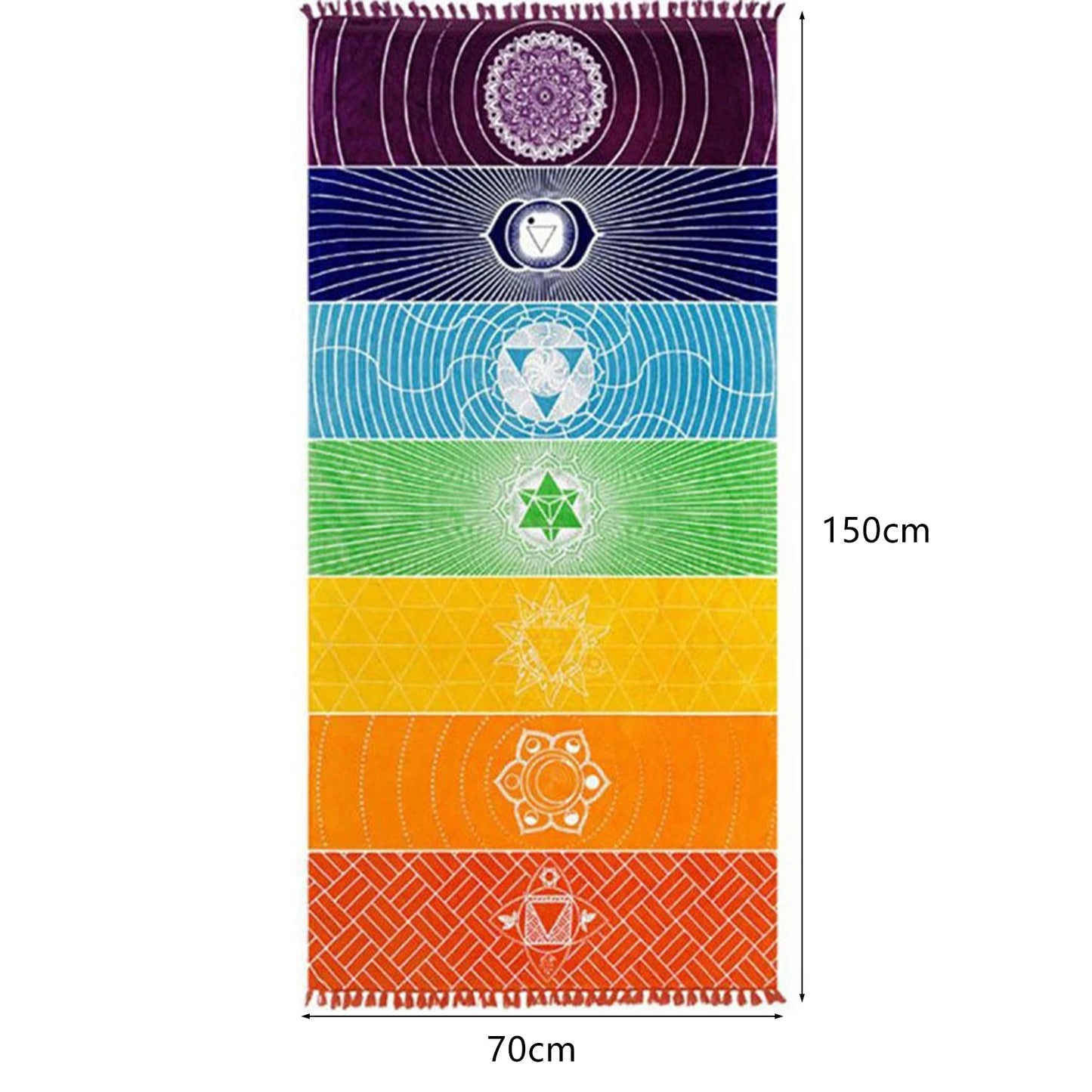1Pcs/lot New Hot Wall Hanging Bohemian Tapestries with Tassel Homestay Wallcovering Tapestry for Bed Cover Curtain Picnic Mat Peaceful Pleasures Health and Wellness