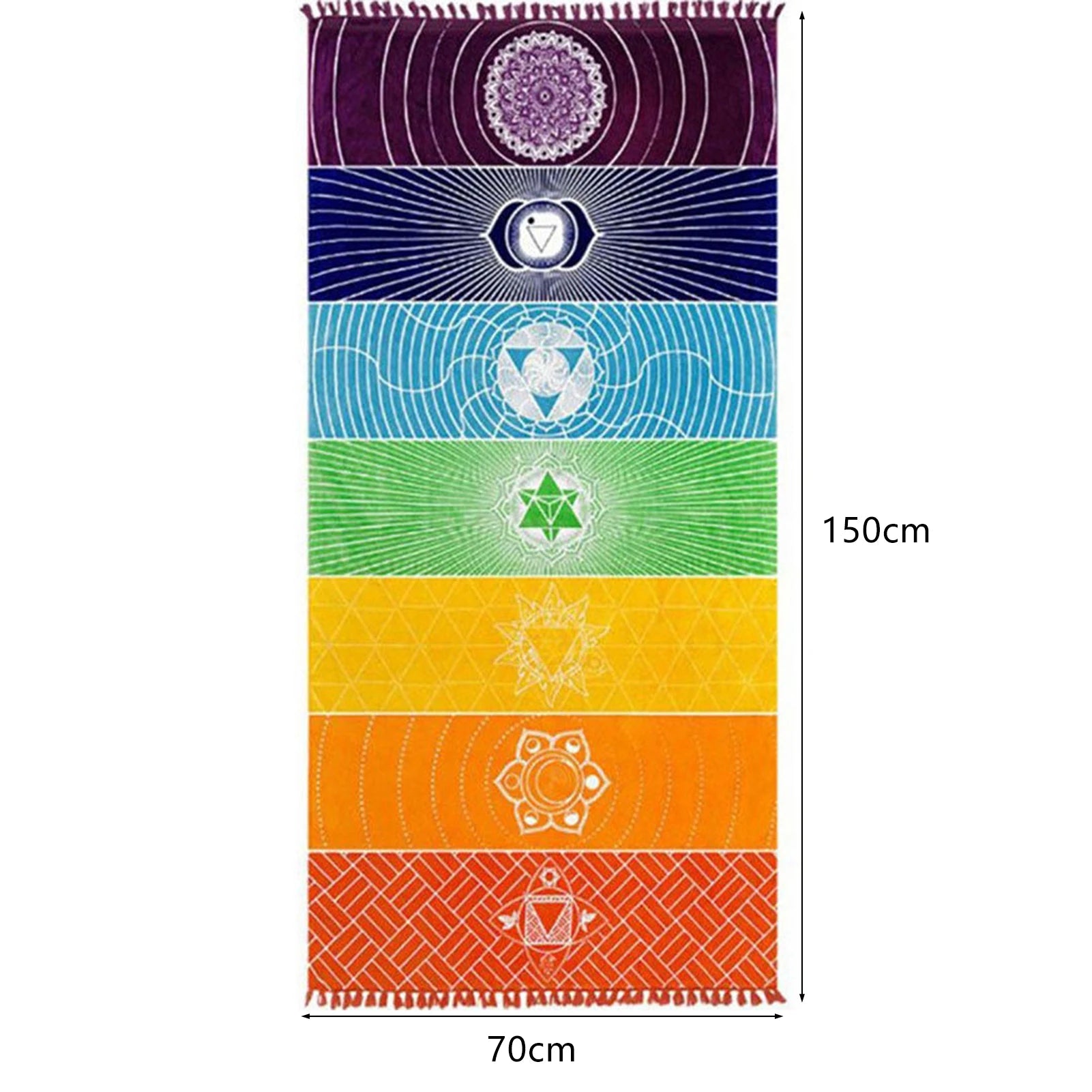 1Pcs/lot New Hot Wall Hanging Bohemian Tapestries with Tassel Homestay Wallcovering Tapestry for Bed Cover Curtain Picnic Mat Peaceful Pleasures Health and Wellness