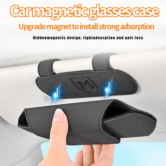 Magnetic Car Sun Visor Glasses Case & Sunglasses Holder Car Glasses Holder Oasis Select