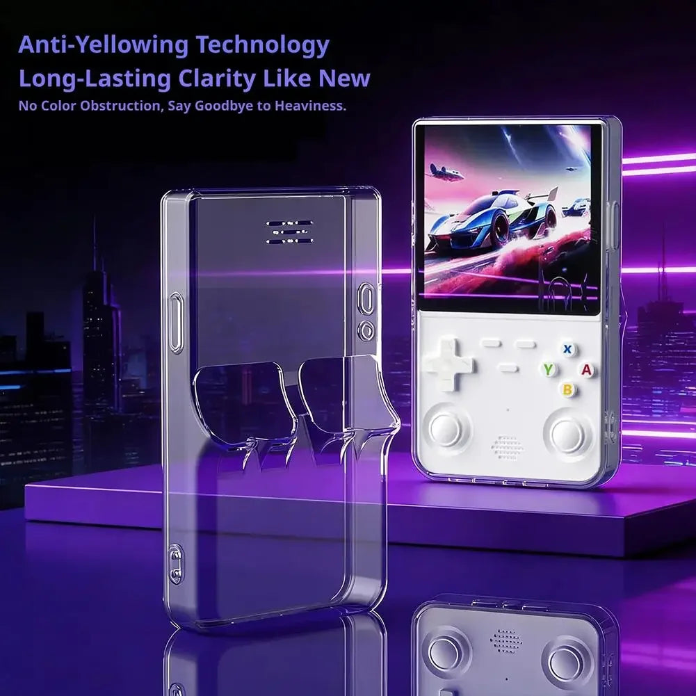 for R36 Ultra Game Console Transparent Protective Case Shockproof Anti-scratch Game Console Skin Cover Shell Game Protector Peaceful Pleasures Health and Wellness