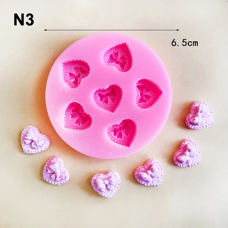Mini Star & Heart Silicone Fondant Mold | Cake Decorating