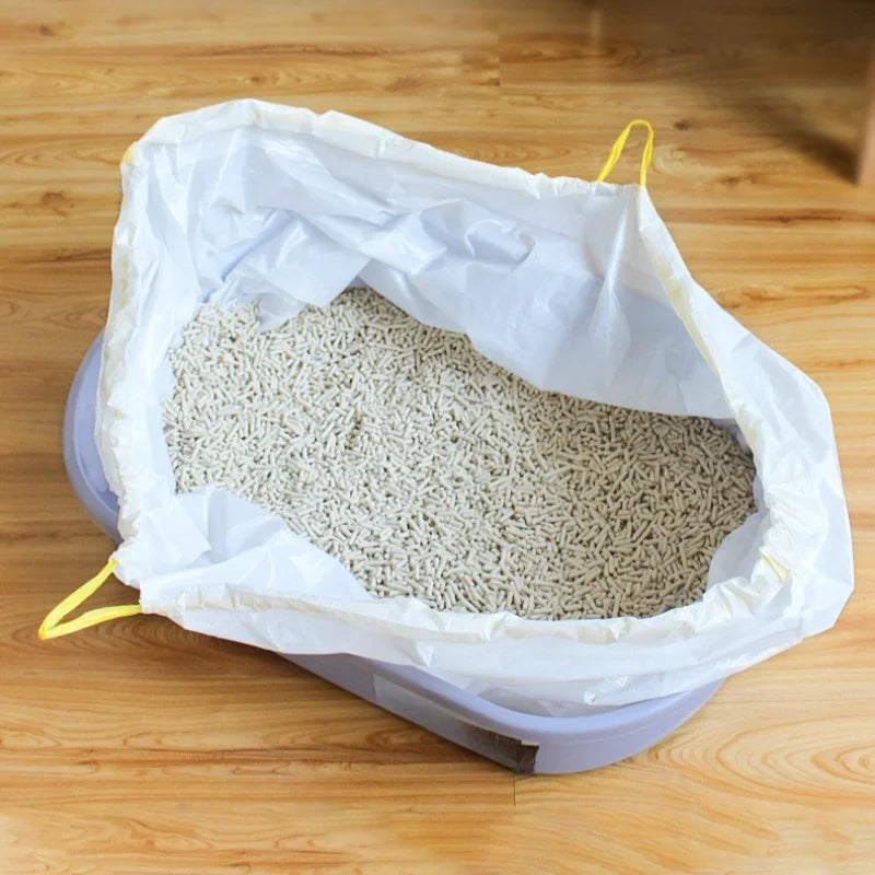 1/3/5 Rolls Of Cat Litter Box Lined With Ultra Durable Drawstring Cat Litter Box Bag Pet Supplies Cat Cleaning Supplies Peaceful Pleasures Health and Wellness