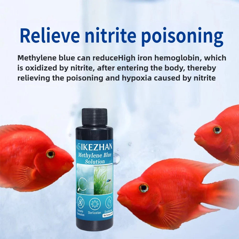 SIKEZHAN 101ml Methylene Blue Aquarium Fish Treatment Solution
