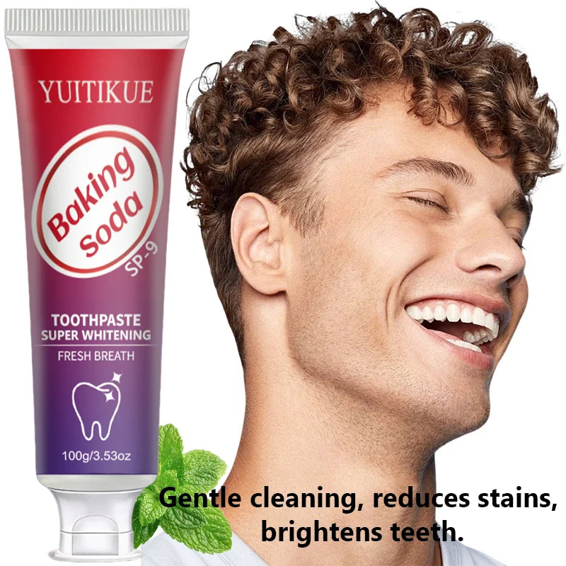 Yuitikue Baking Soda Toothpaste, SP-9 Super Whitening Toothpaste for Deep Cleaning & Fresh Breath, 100g Peaceful Pleasures Health and Wellness