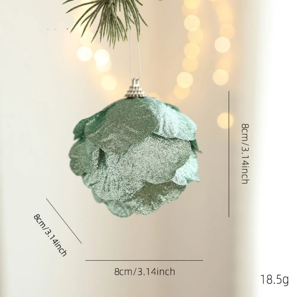 Green Glitter Foam Christmas Ball Ornament | Tree Hanging Decor